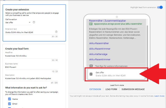 Google Adwords Update | Lead Form Extensions